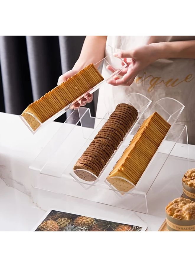 Clear Acrylic Cracker Tray Set Of 2 Pieces For Serving Display Home Party Wedding Events - Image 1